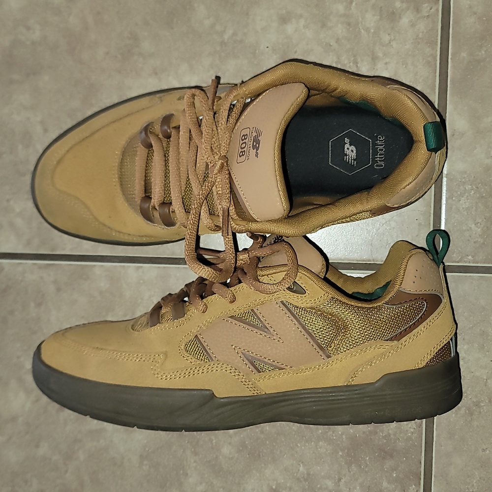 New Balance NB Mens Tiago Lemos 808 Wheat Tan Skateboard Shoes Sneakers